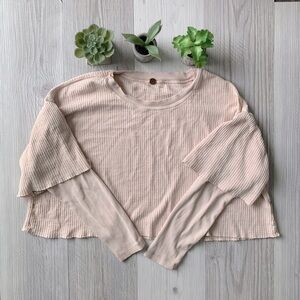 FREE PEOPLE vintage crop knit top size S